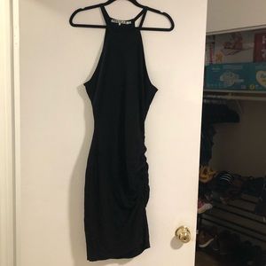 Pam & Gela Black Tank Dress with Side Ruched